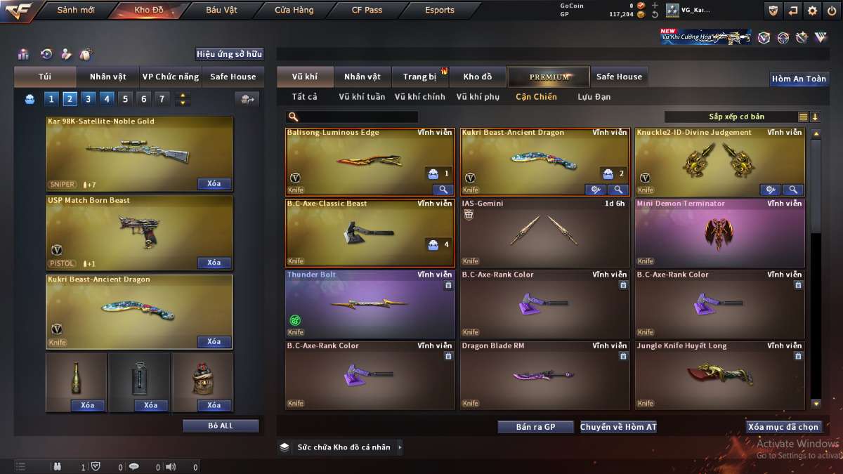 shop acc cf uy tin gia re